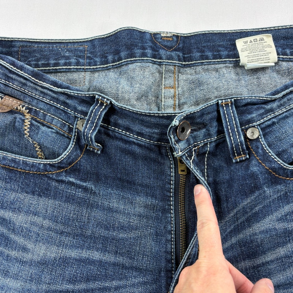 Ariat Jeans Mens 33x30 (Fits 34x30) Blue Bootcut Western Casual Workwear Denim - Picture 2 of 12